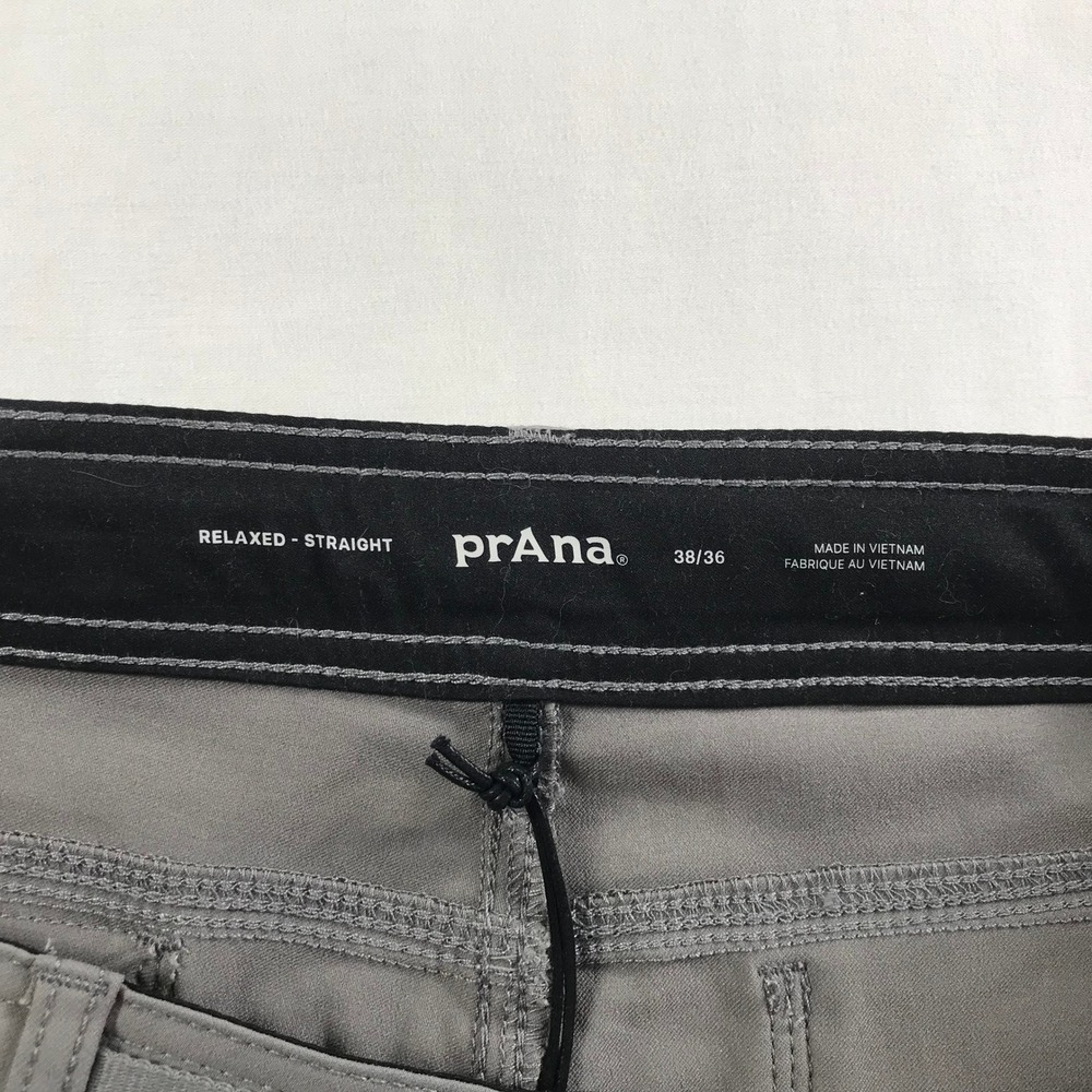 Prana Stretch Zion Pant Mens 38x36 Pewter Grey Relaxed Straight Hiking 2056941 - Picture 8 of 8